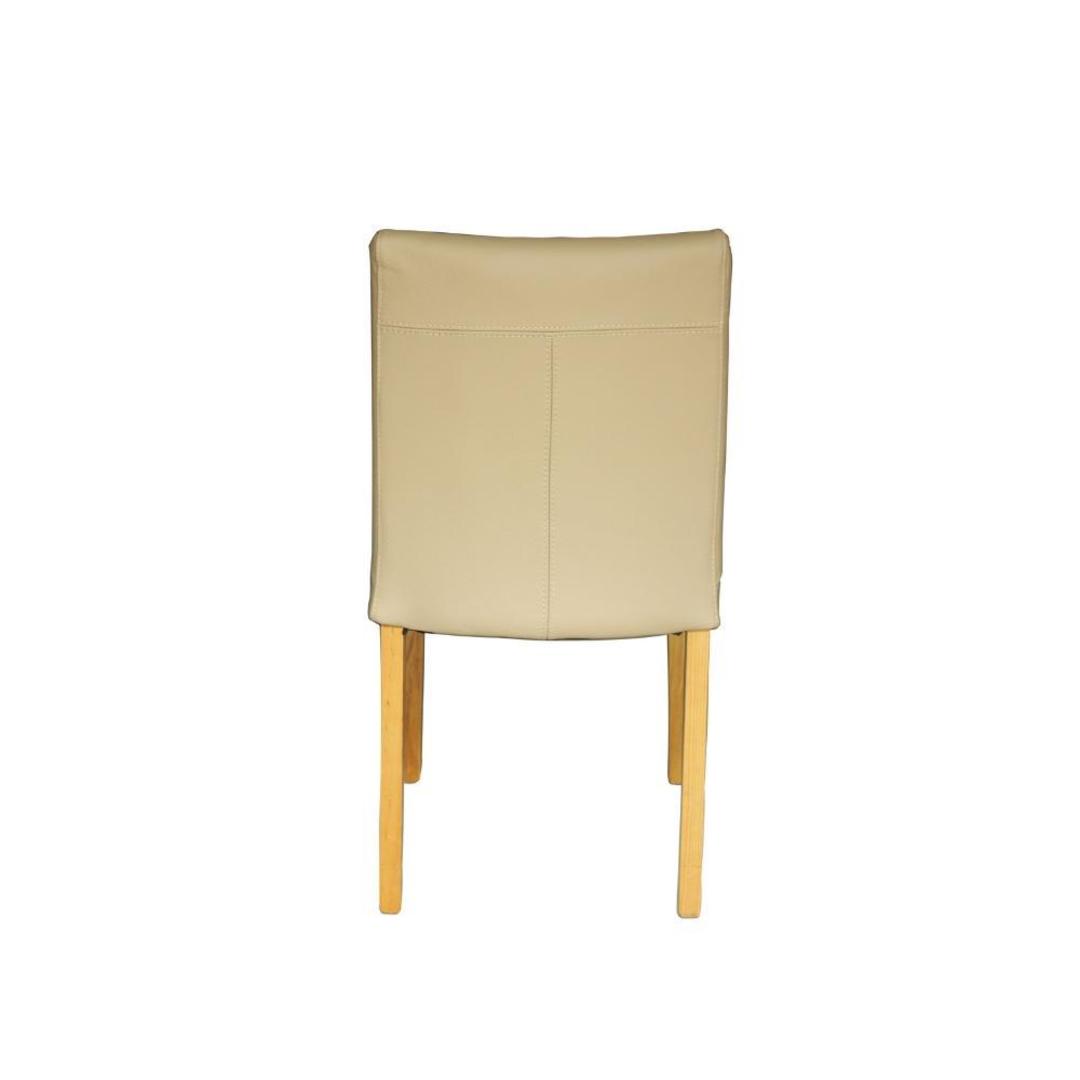 Melbourne Leather Dining Chair Cream image 3